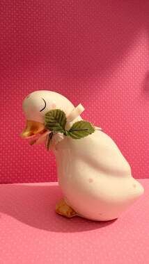 Vintage Enesco Ceramic Duck Figurine